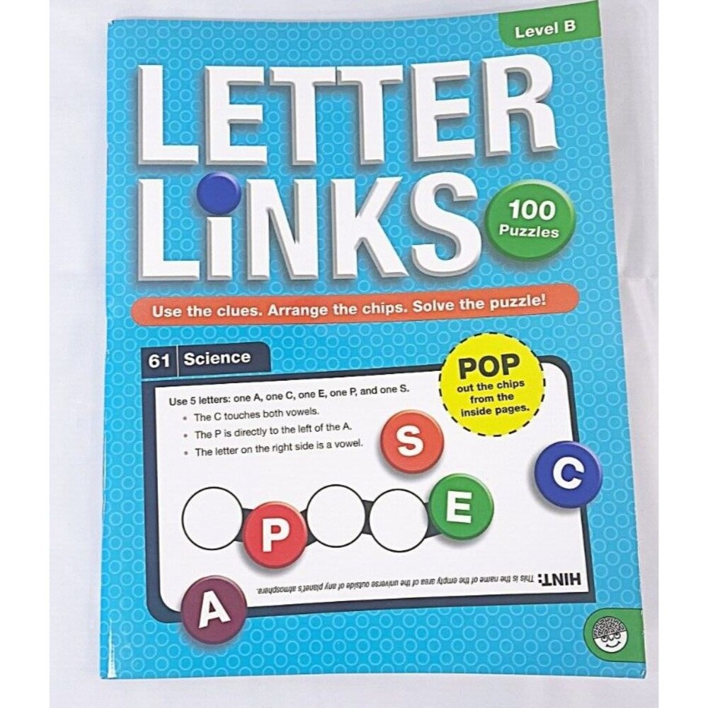 Letter Links Level B By Mindware Grades 4 and Up - NEW BOOK - OUT OF PRINT